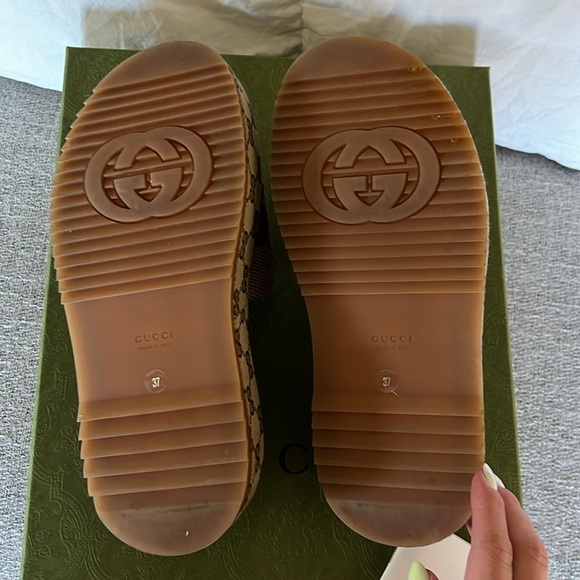 Gucci Macro Canvas Sandals - Picture 4 of 8